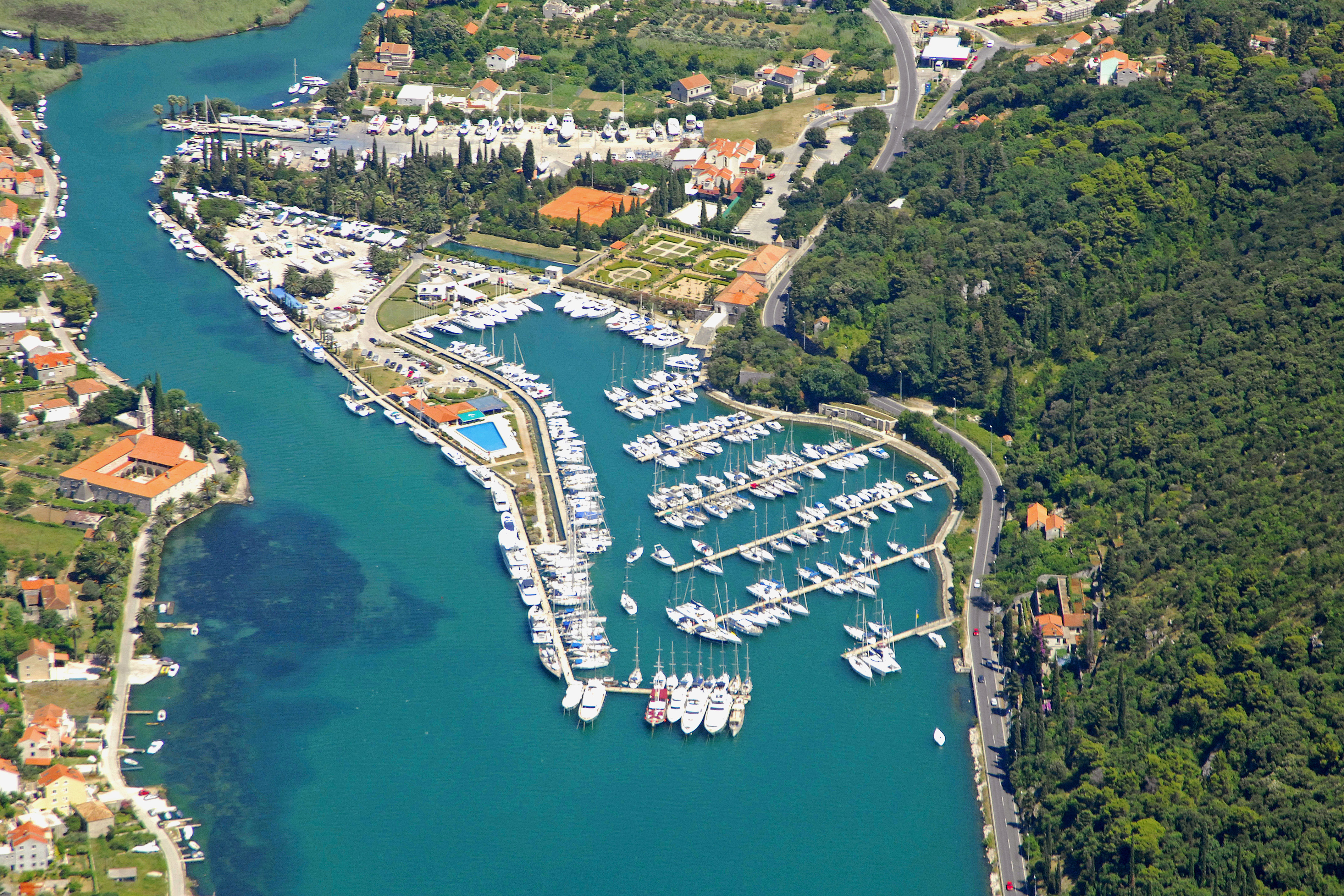 Areal photo of ACI Marina Dubrovnik